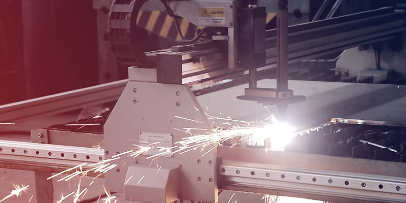 Proceso de corte por plasma CNC